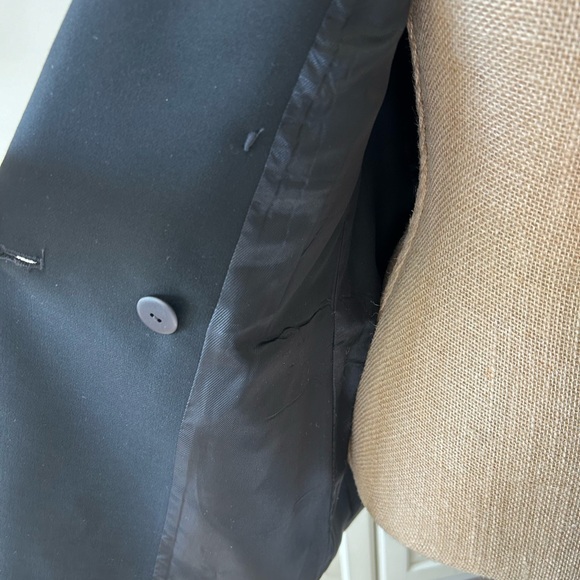 Zara Chic Black Double-Breasted Blazer with Rhinestone Buttons Size S NWT - Picture 10 of 11